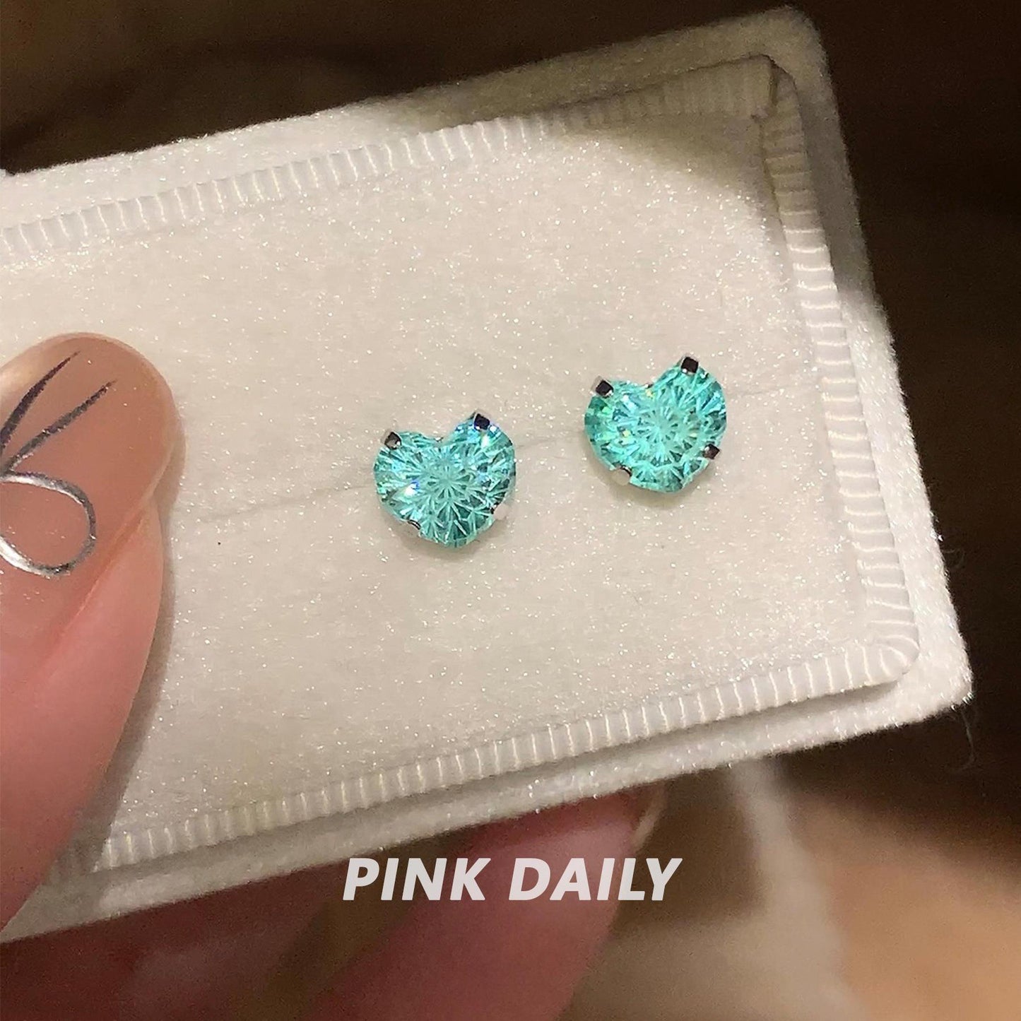 Fireworks Cut Zircon Ear Delicate Eardrops Bone Nail Pin Medical Stud Earrings