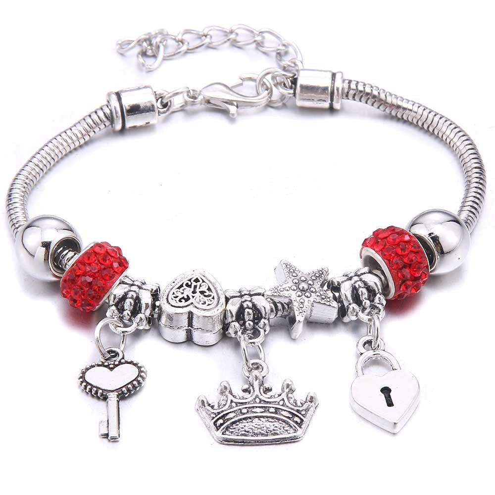 Women's Grid Popular Adjustable Crystal Love Butterfly Bracelets