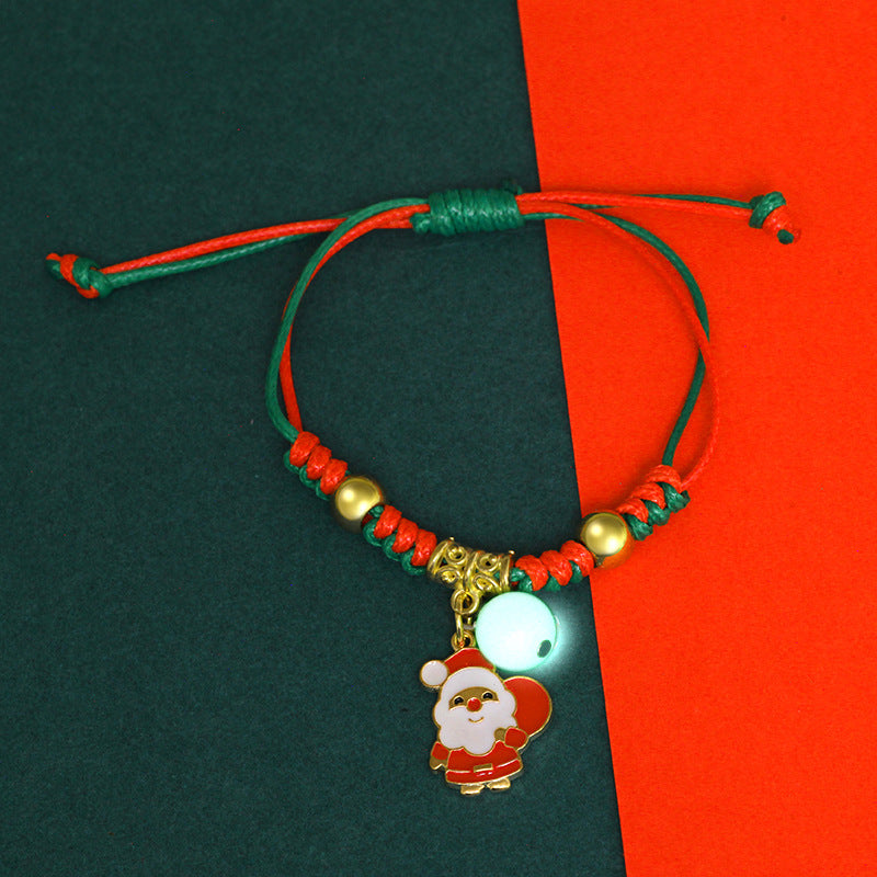 Christmas Woven Female Popular Santa Claus Bracelets