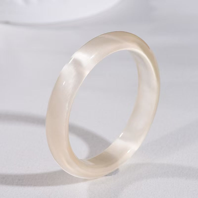 Women's White Moonlight Cat's Eye Ice Blue Bracelet