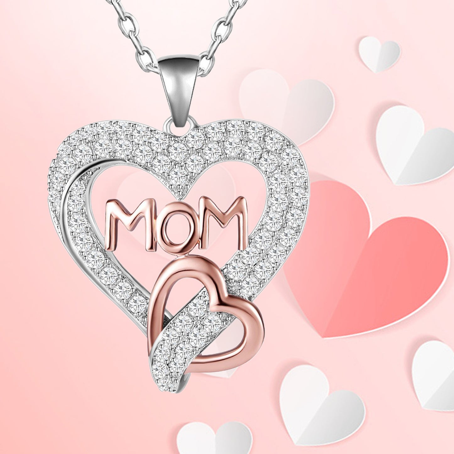 Bohemian Love Zircon Inlaid Letter Fashion Necklaces