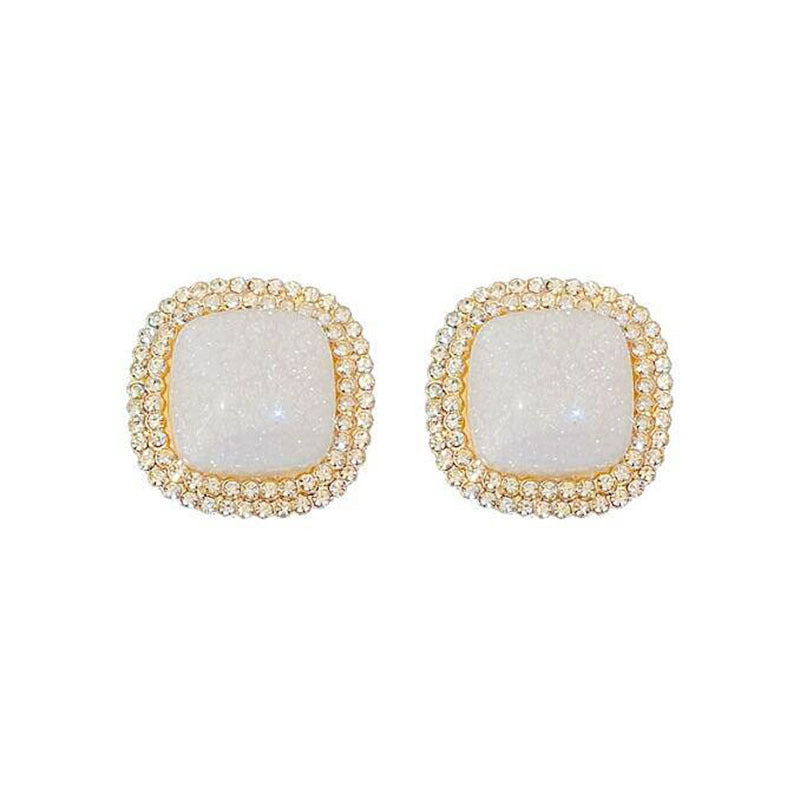 Sier Pin Light Luxury High-grade Crack Vintage Temperament Stud Earrings