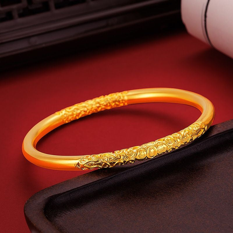 Two Lotus Seedpod Golden Balls Vietnam Simulation Wedding Bracelet