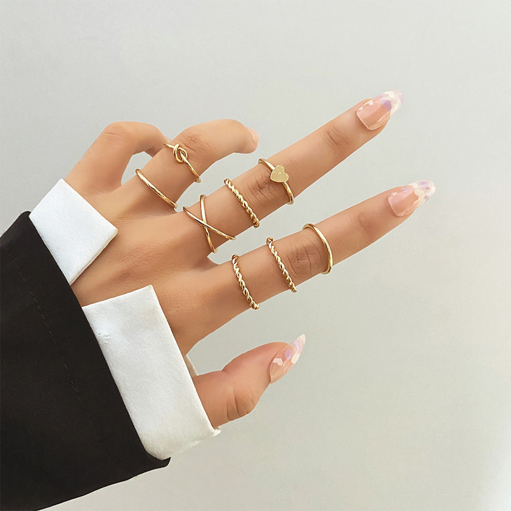 Personality Trendy Cold Opening Adjustable Simple Rings