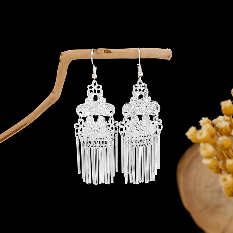 Bohemian Long Tassel Retro Ethnic Style Earrings