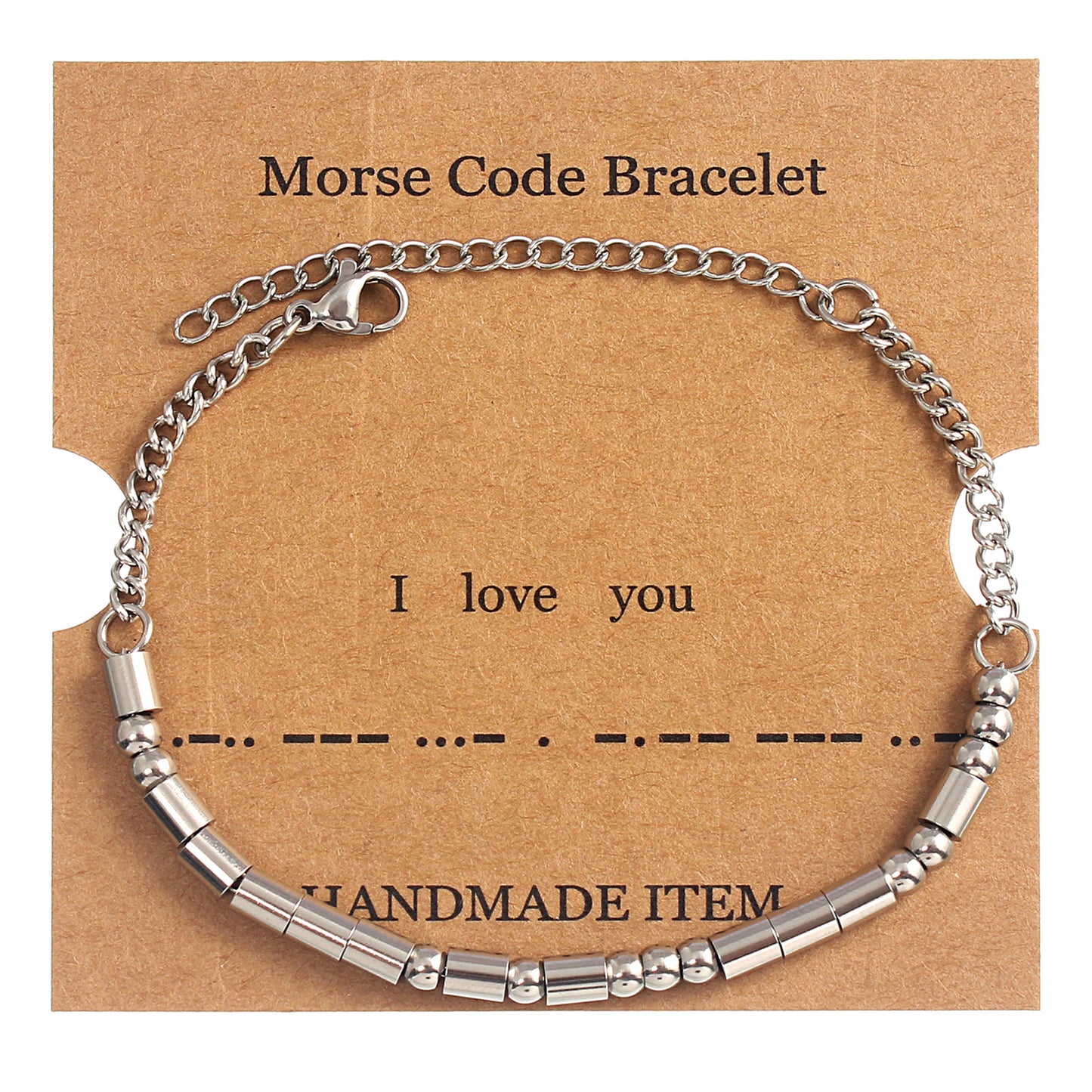 Women's Stainless Steel Gold Moss Password Letter Bracelets