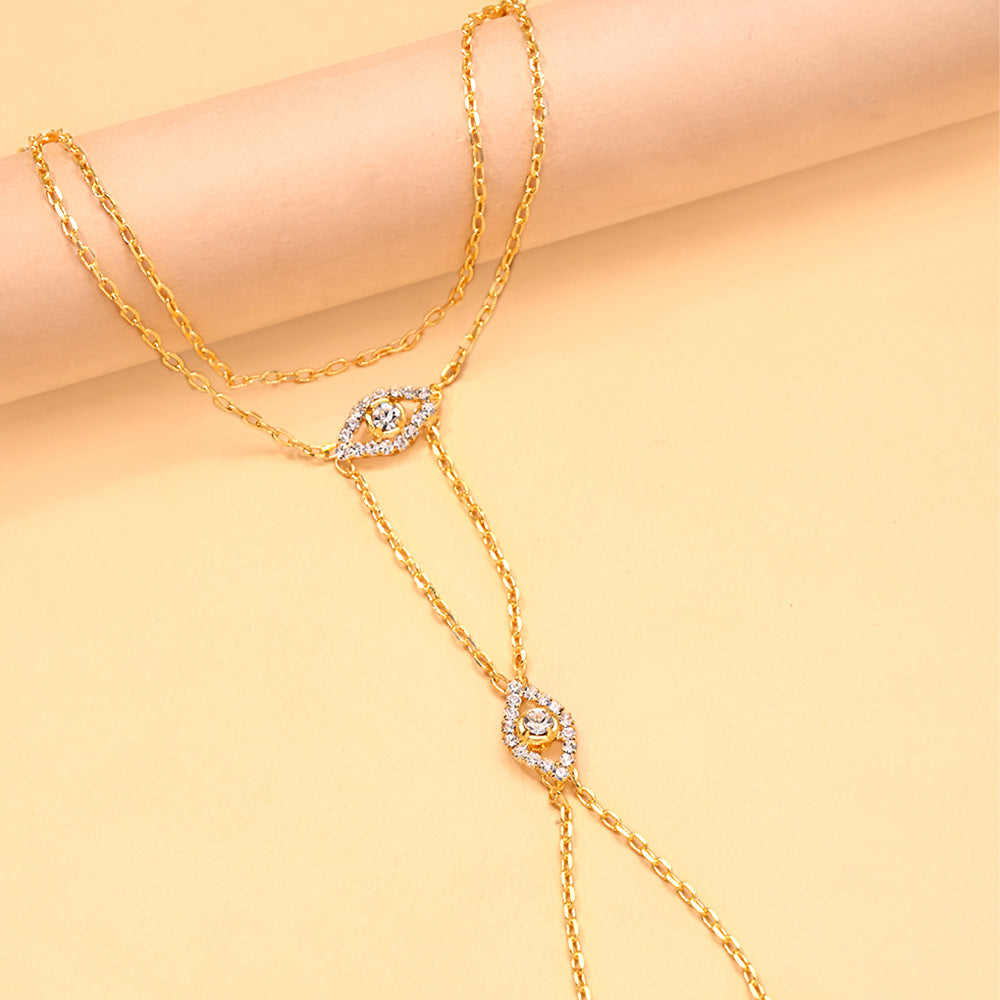 Devil's Eye Finger Chain Integrated Niche Bracelet