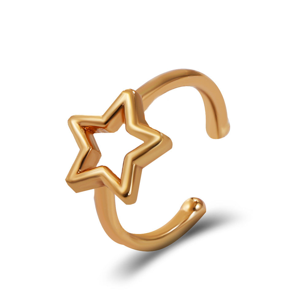 Irregular Lava Wind Shaped Open Alloy Ear Clip