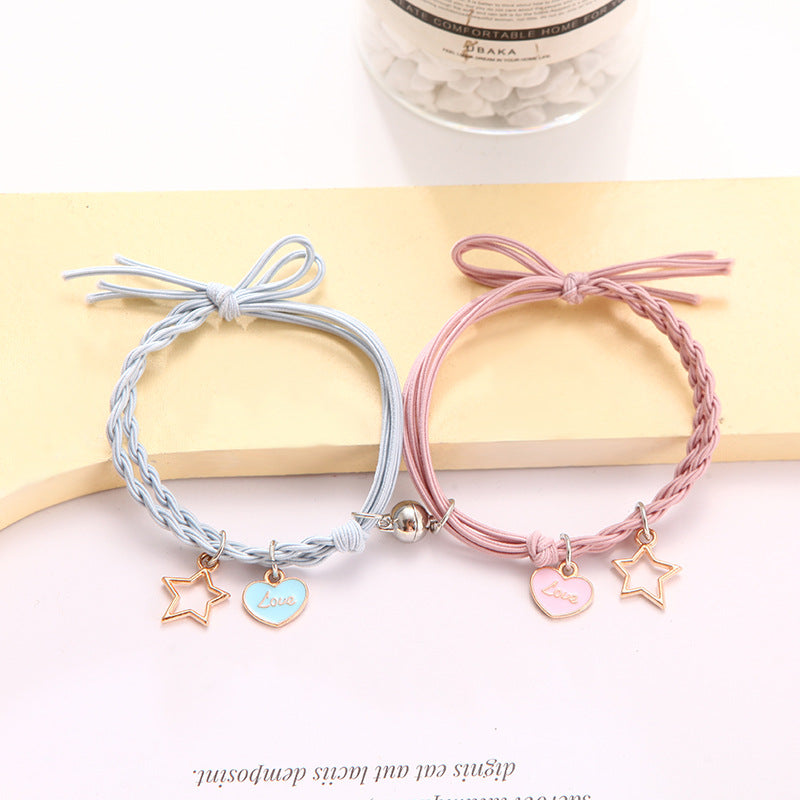 Female Couple Pair Rubber Band For Boyfriend Bracelets