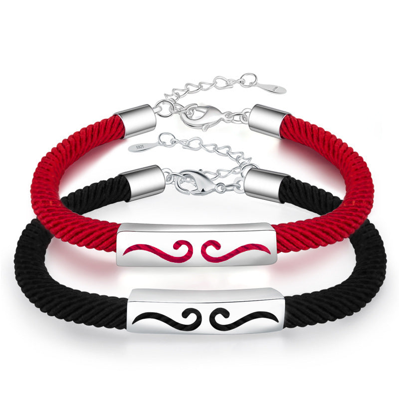 Kreatives Design Hoop Woven Couple Female Für Freundinnen Armbänder