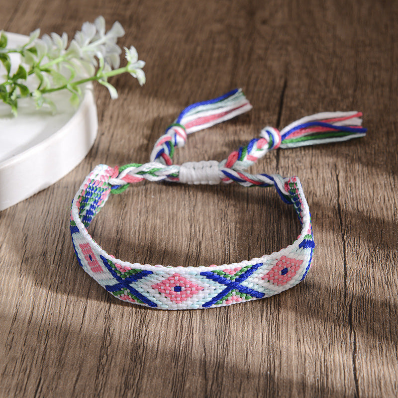 Women's Style Handmade Embroidery Tassel Woven For Bracelets