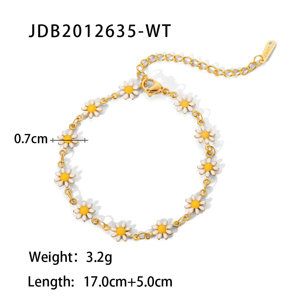 Little Daisy Chain Stainless Steel Fashionable Creative Bracelets
