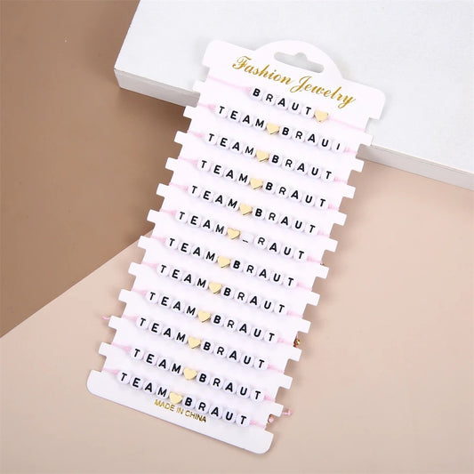 Bride Bridesmaid Letter Party Simple Letters Bracelet