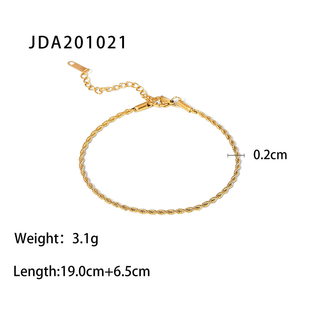 Women's Style Retro Gold Cross Fine Anklet Bracelets