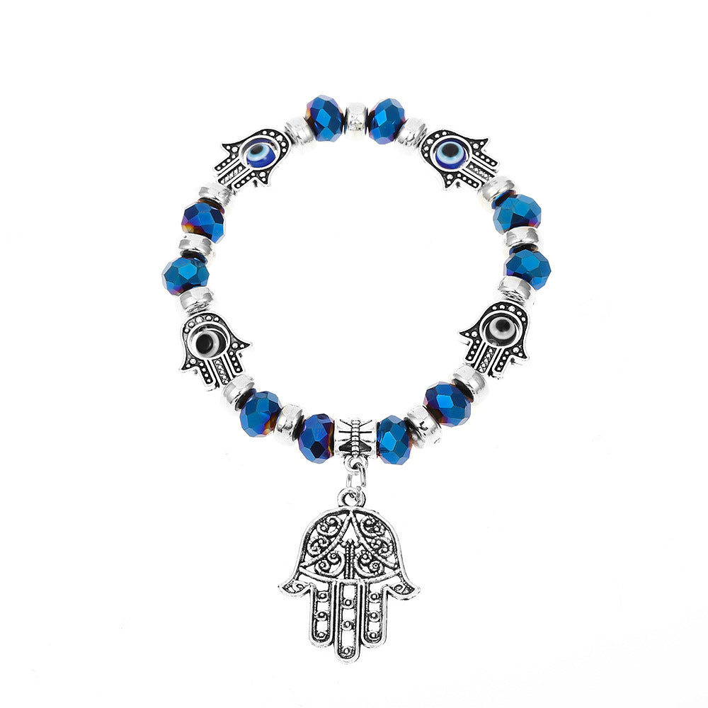 Blaue Teufelsauge-Harzkugel-Fatima-Armbänder