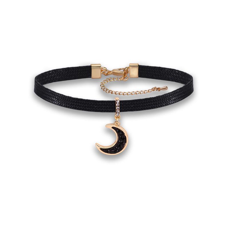 Women's Black Rope Fresh Clavicle Chain Short Neckband Collar Necklace