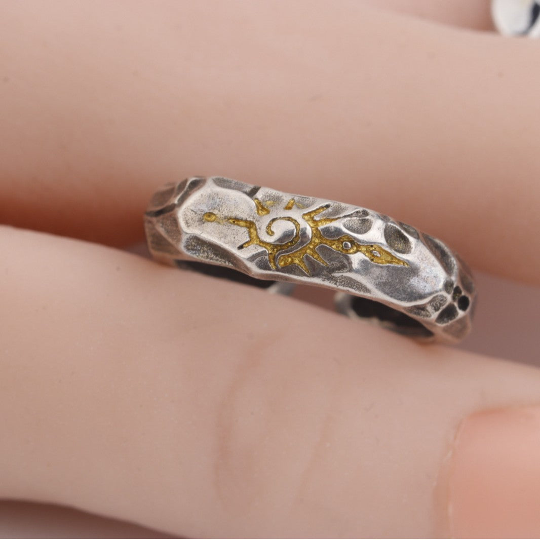 Men's Personality Trendy Cold Style Color Matching Index Finger Fashion Imitation Rings