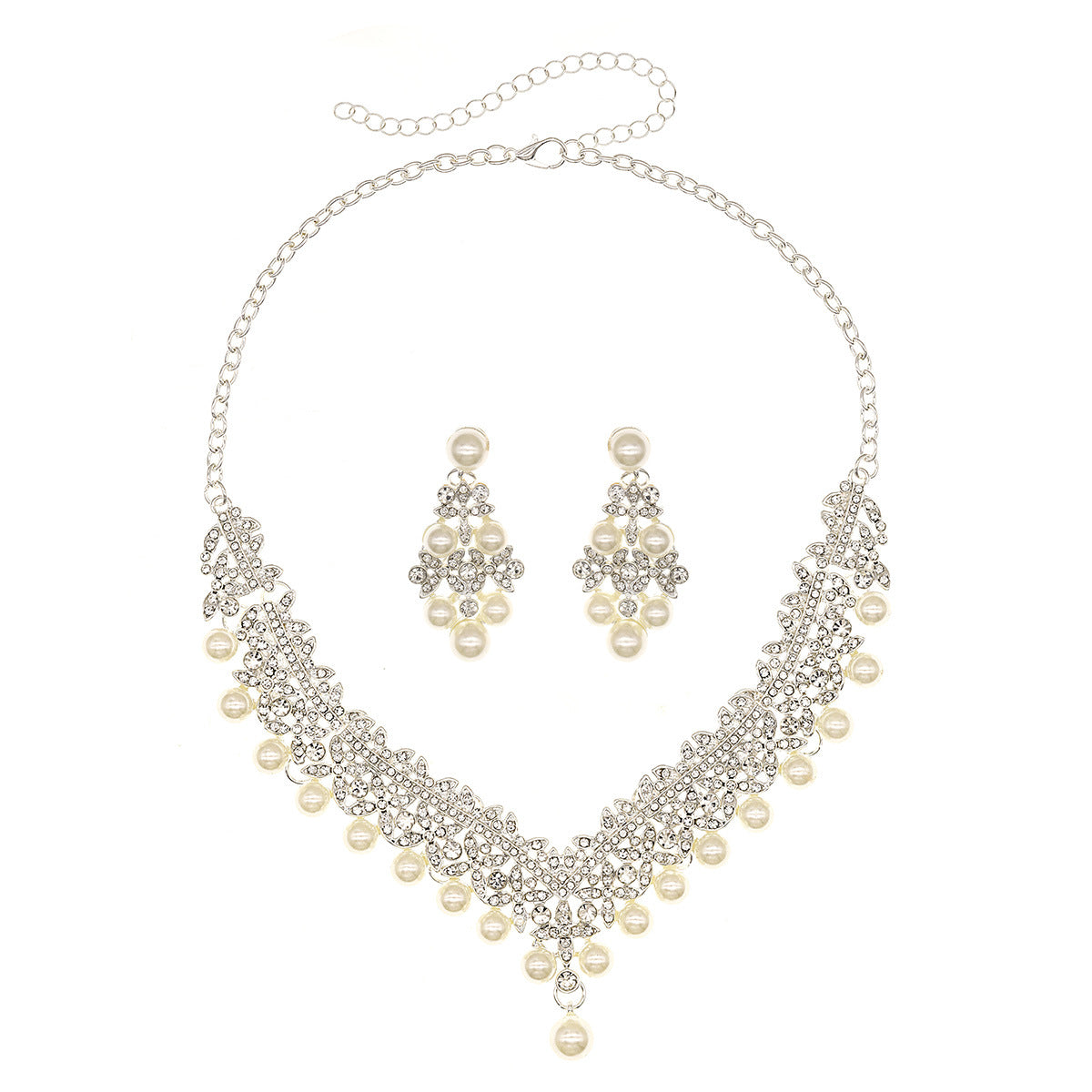 Bridal Three-piece High Sense Ball Wedding Decoration Alloy Jewelry Set