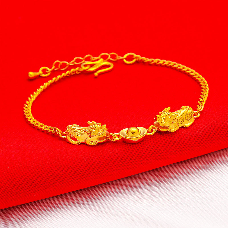 Women's Gilt Imitation Gold Korean Alluvial Lucky Bracelets