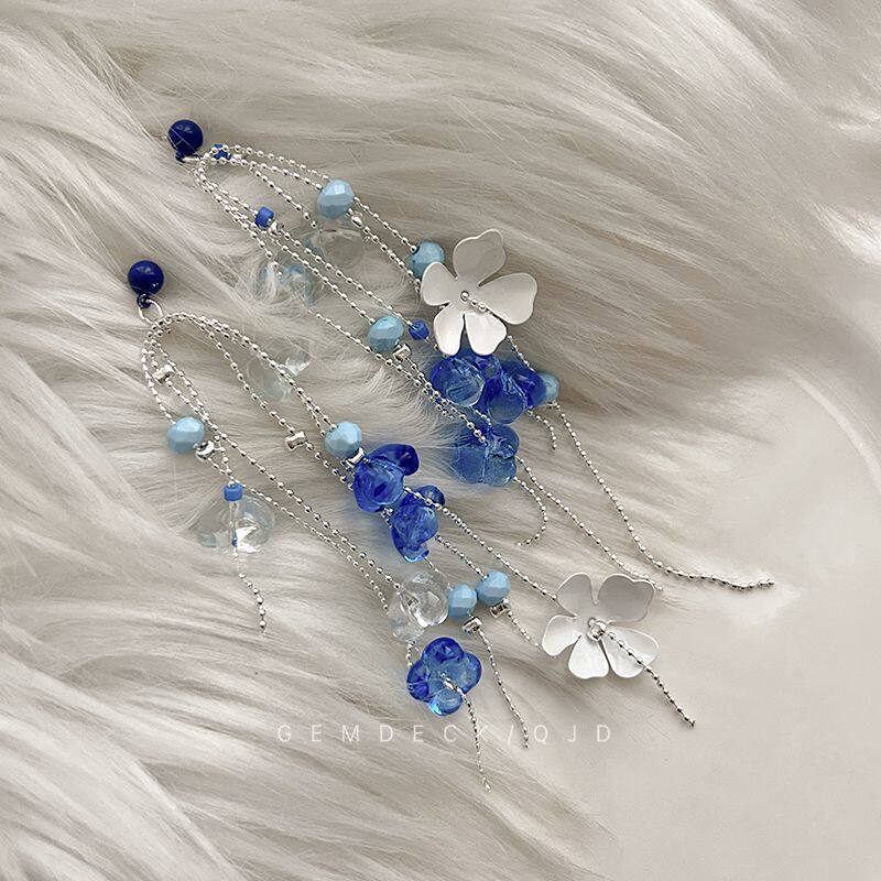 Women's Vacation Style Super Fairy Sweet Flower Seaside Colorful Little Wild Earrings