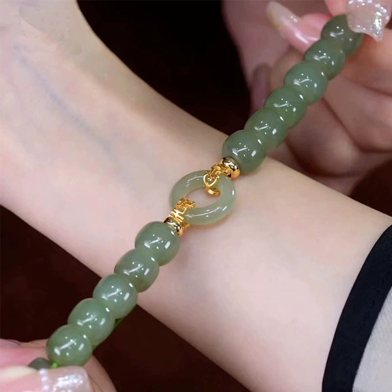 Shi Peace Buckle Jade Light Luxury Bracelets