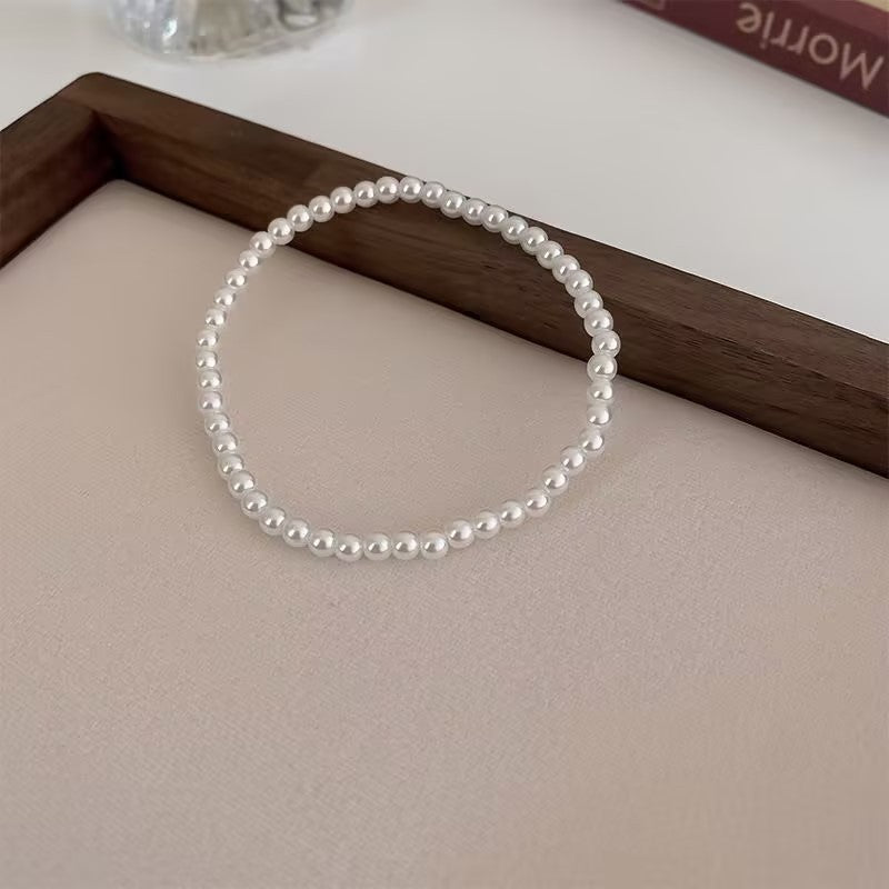 Retro Simple Pearl Stretch Entry Lux Bracelet