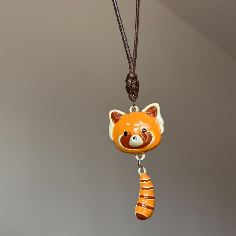 Women's Fun Cute Big Ears Ceramic Puppy Necklace