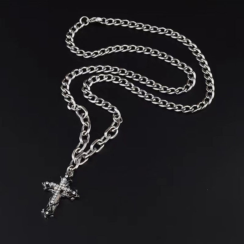 Women's & Men's Cross Fashionable Street Titanium Steel Accessories Necklaces