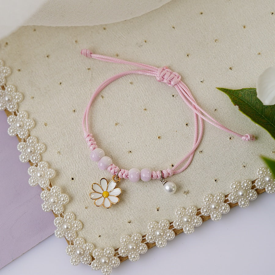 Bracelets d'apprentissage pour couples de copines avec perles en céramique