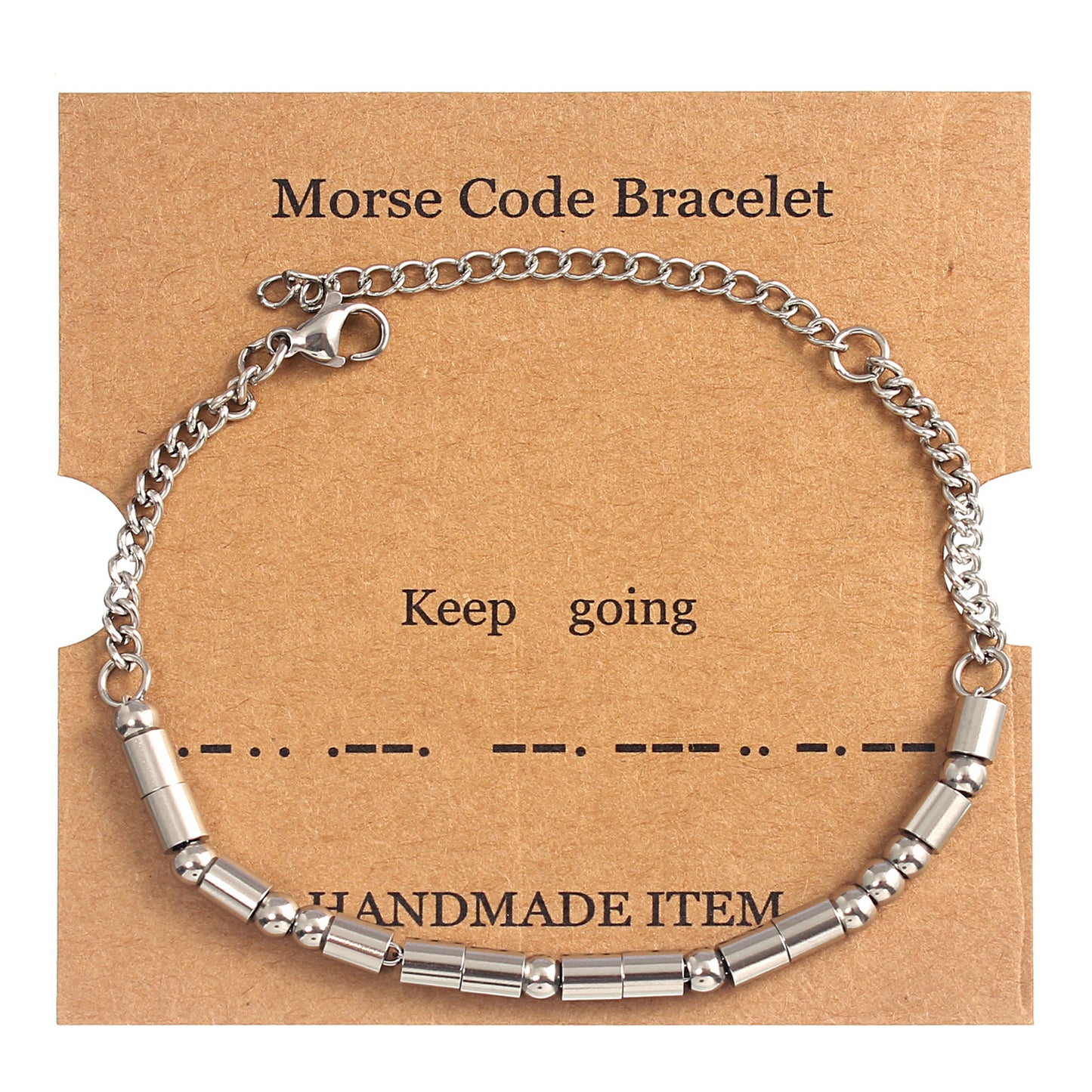 Women's Stainless Steel Gold Moss Password Letter Bracelets