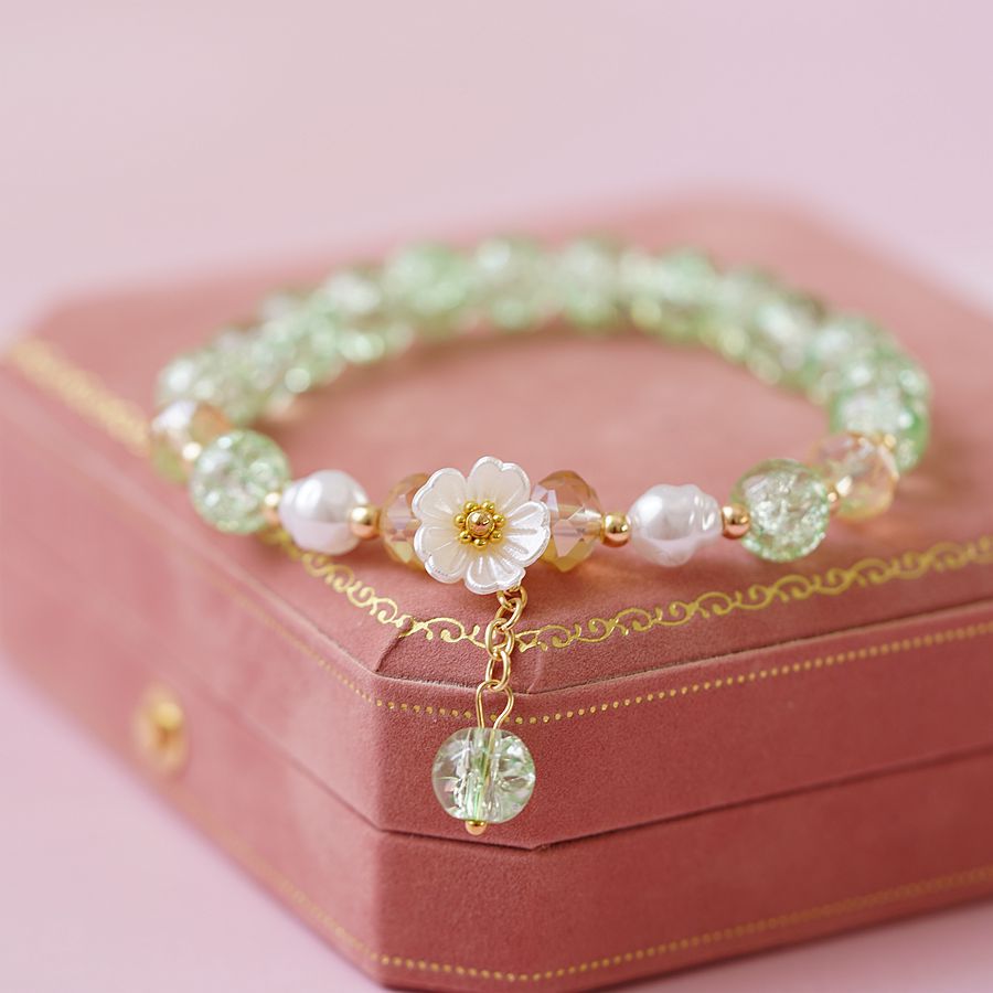 Little Flower Colorful Pearl Female Mori Style For Bracelets