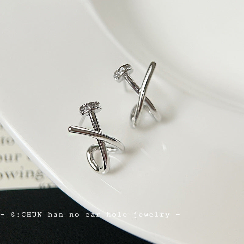 Women's Without Pierced Temperament Personalized Minority Fashion Rings