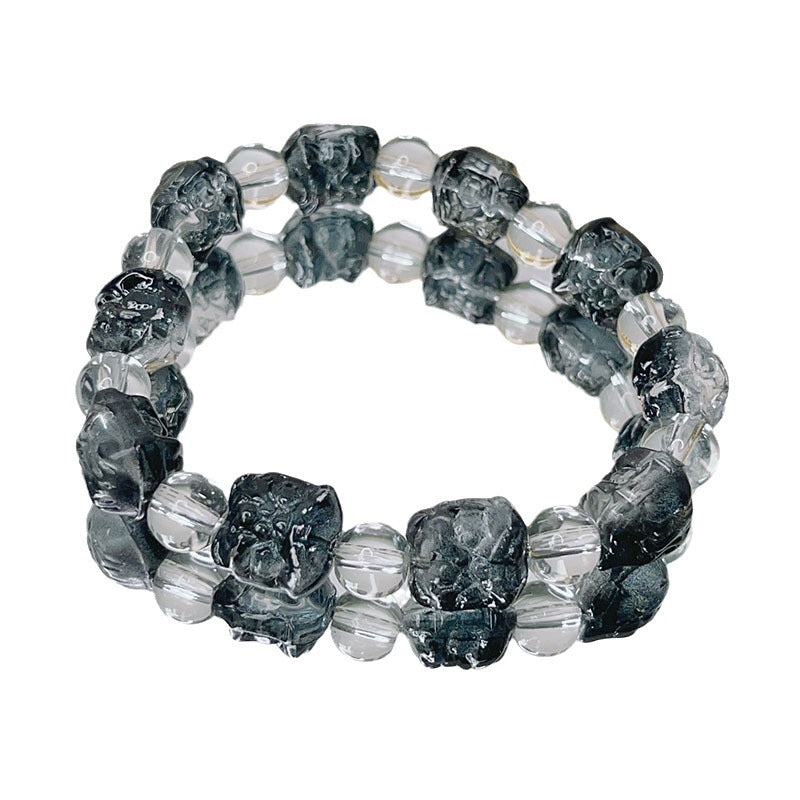 Chinese Style Ten Glaze Lion Female Bracelets