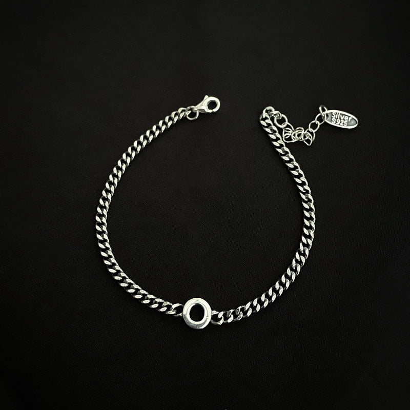 Bracelets d'intérêt spécial avec lettres anglaises en argent Sterling de Style coréen pour femmes