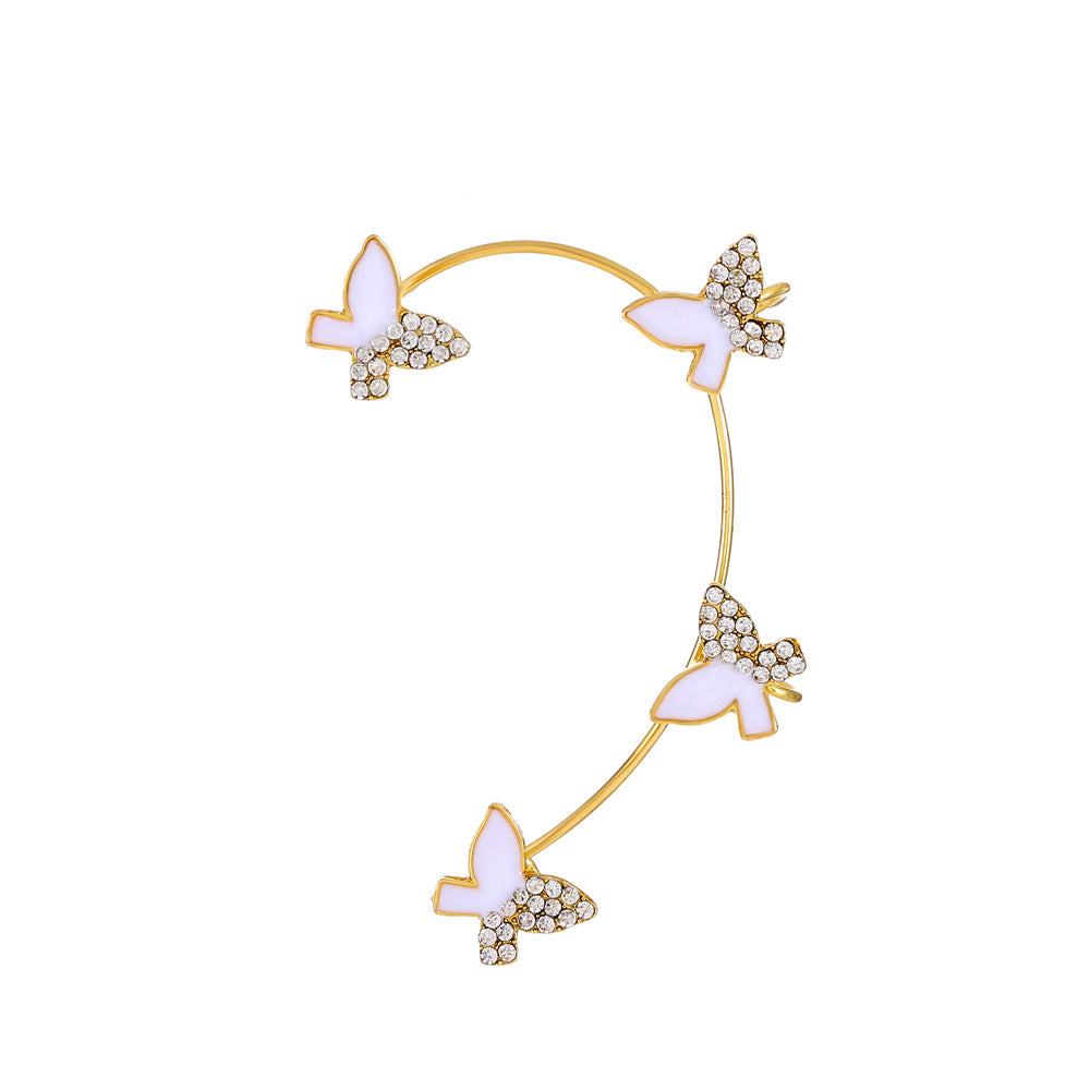Women's Fairy Mori Style Diamond Butterfly Fashion Ear Clip
