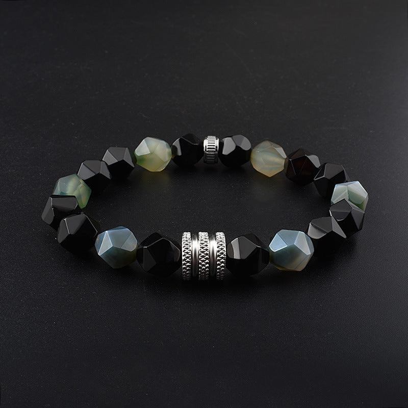 Bracelets de niche fins en agate mixte pour hommes, ornement de mode