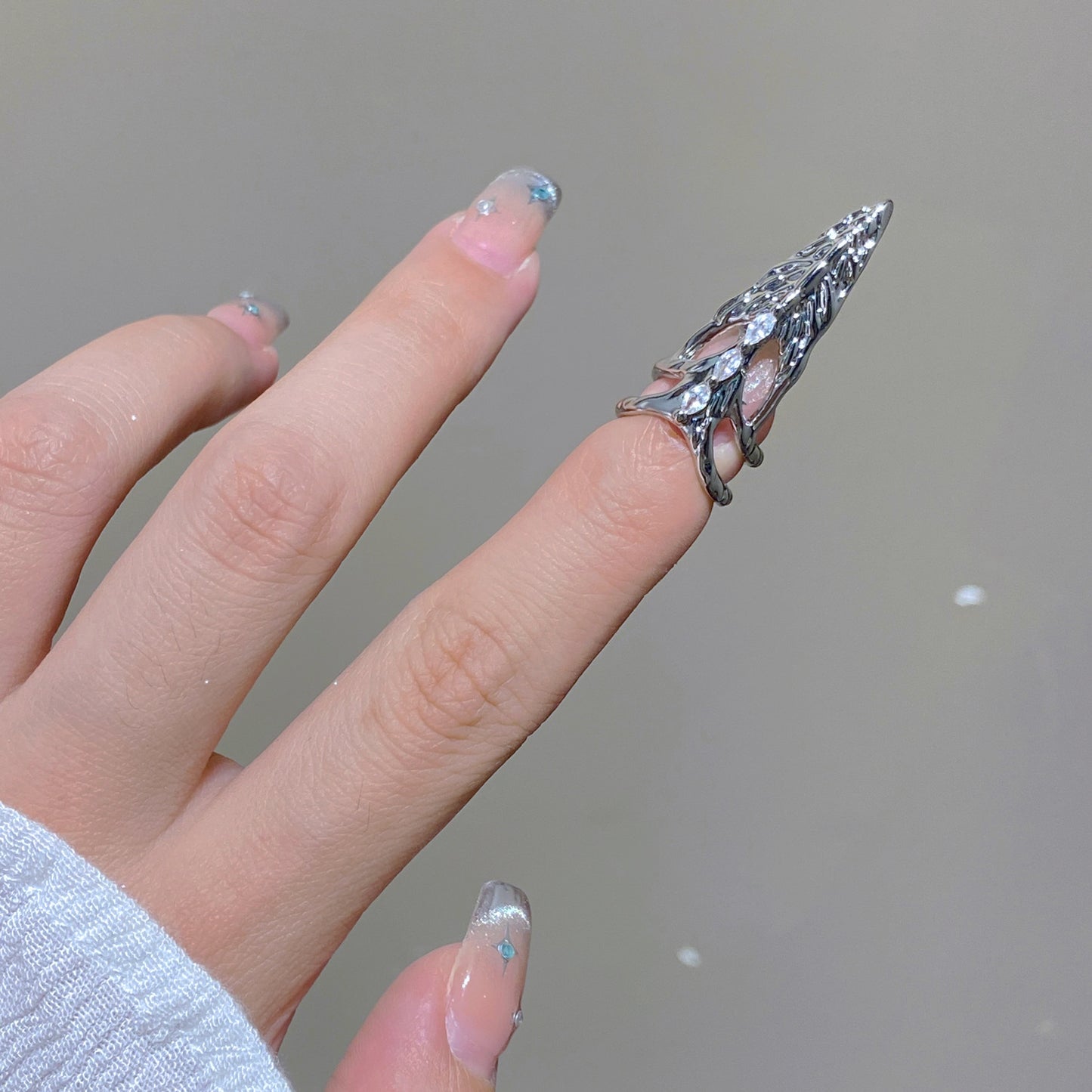 Alloy Geometry Fingernail Fashion Nail Fingertip Rings