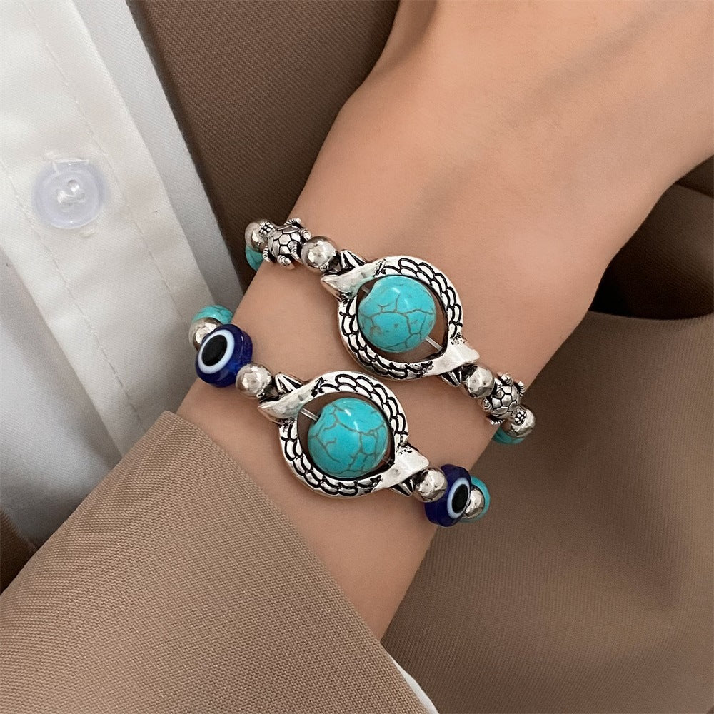 Cool Popular Turquoise Handmade Butterfly Turtle Bracelets