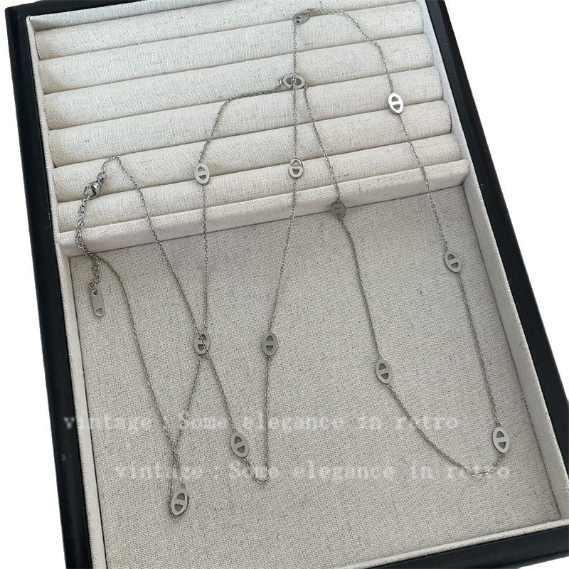 Nose Titanium Steel Super Long Sweater Chain Necklaces