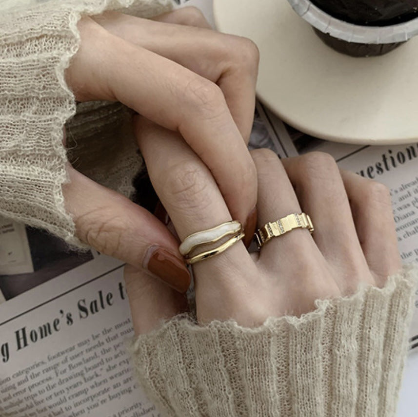 Shell Female Design Light Luxury Index Finger Rings