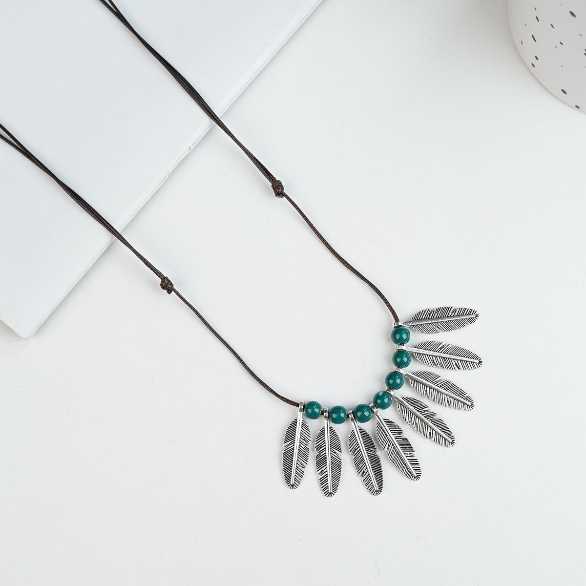 Peace Fu National Fashion Vintage Ceramic Female Longevity Necklaces