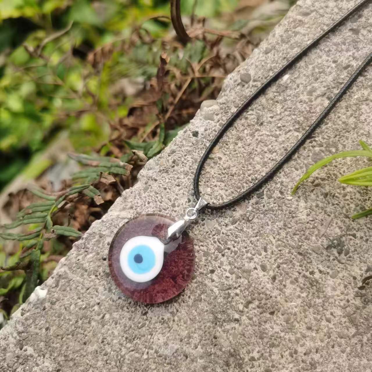 Black Rope Turkish Blue Eye Exquisite Necklace