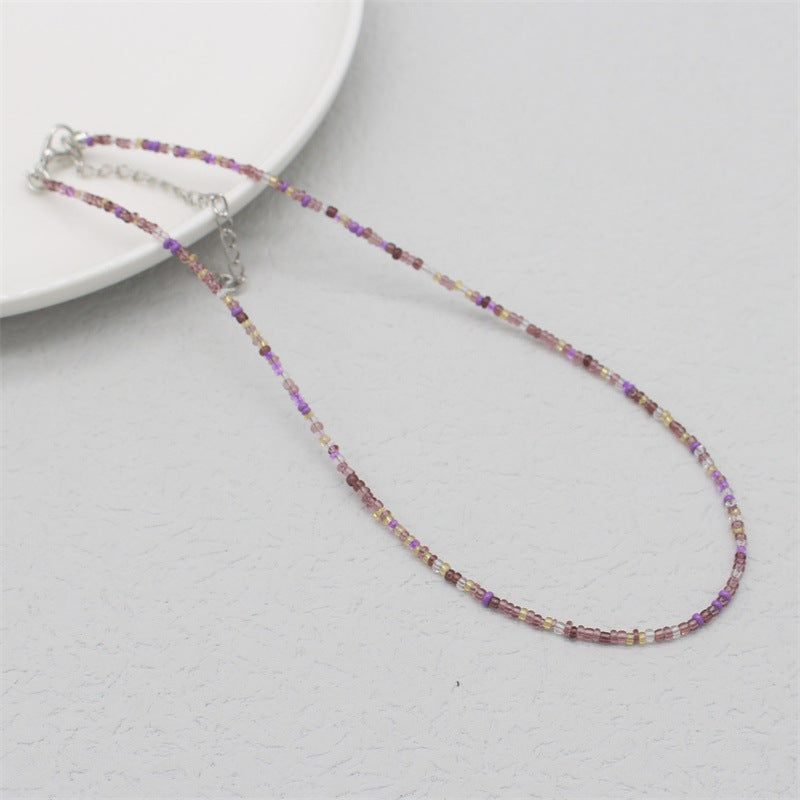 Korean Style Bohemia Khaki Beaded Bead Sweet Necklaces