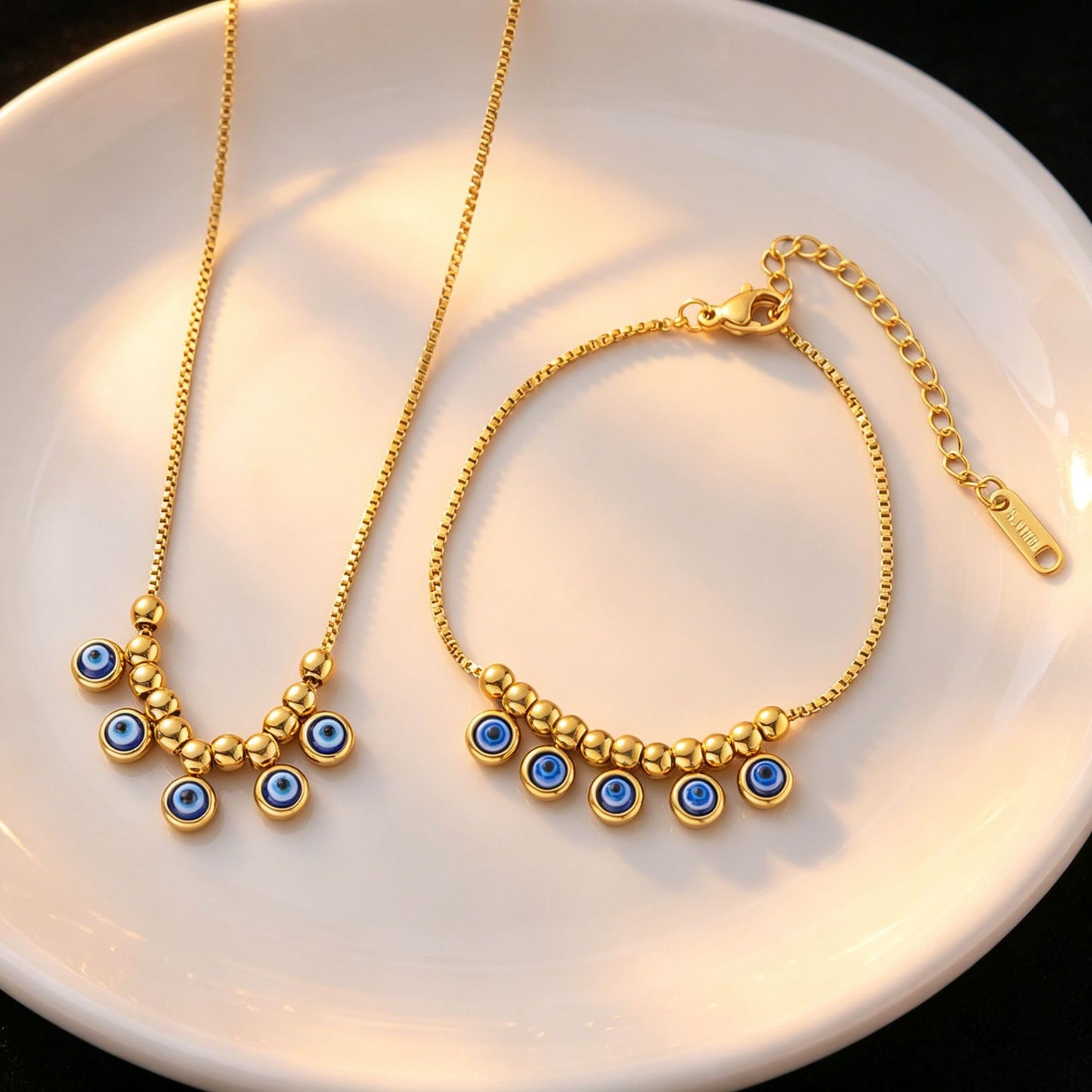 Steel Diamond Tassel Simple Niche Daily Versatile Twin Necklace