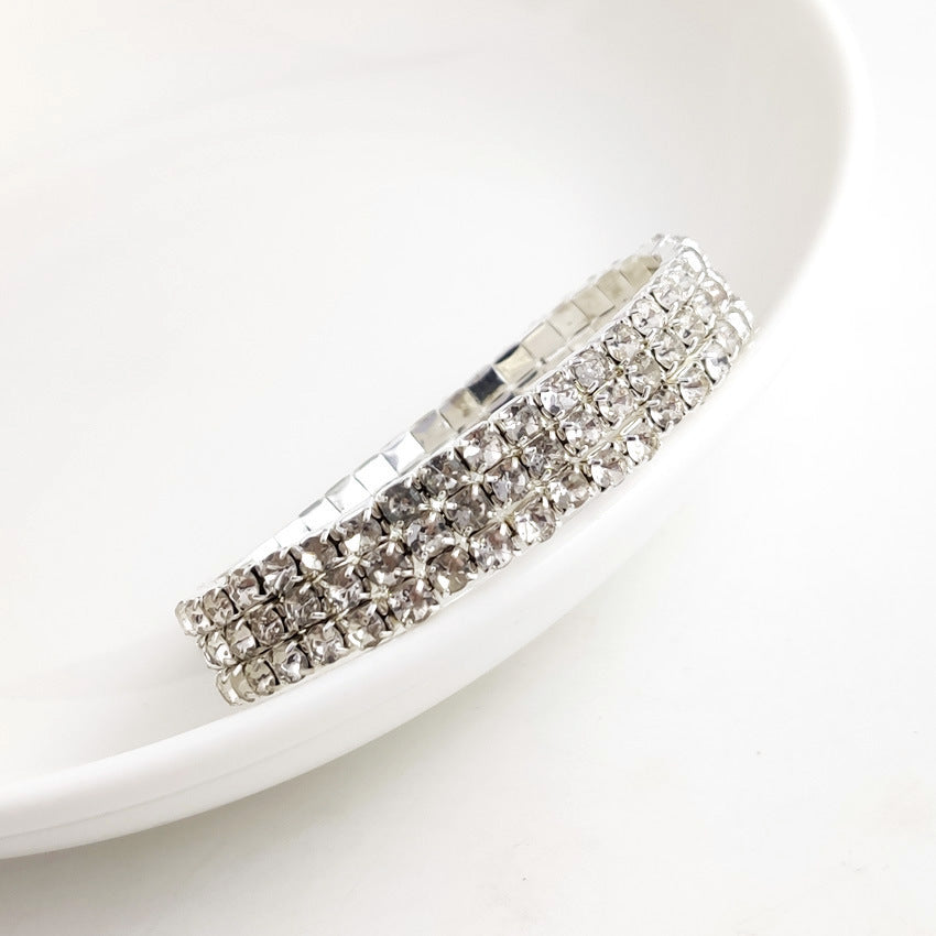 Diamond Single Row Stretch Shiny Intellectual Bracelets