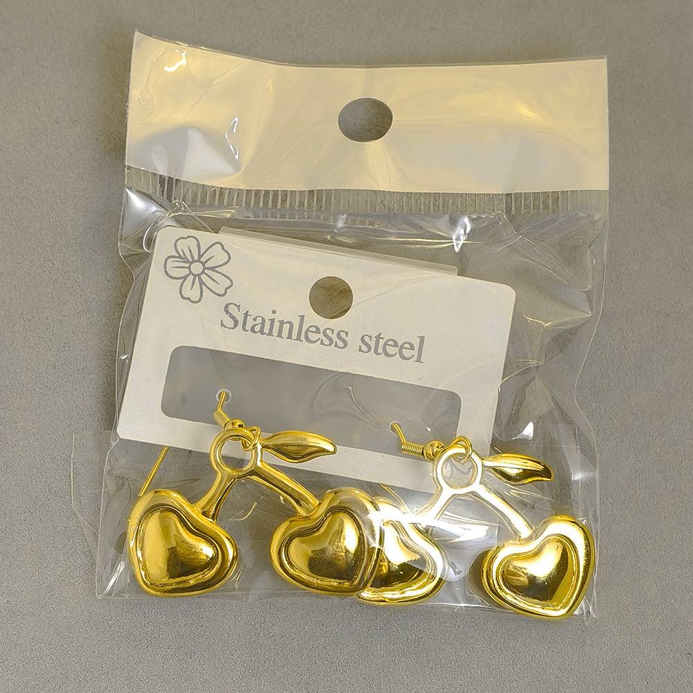 High-grade Fashionable Personalized Starfish Geometric Heart Shape Stud Earrings