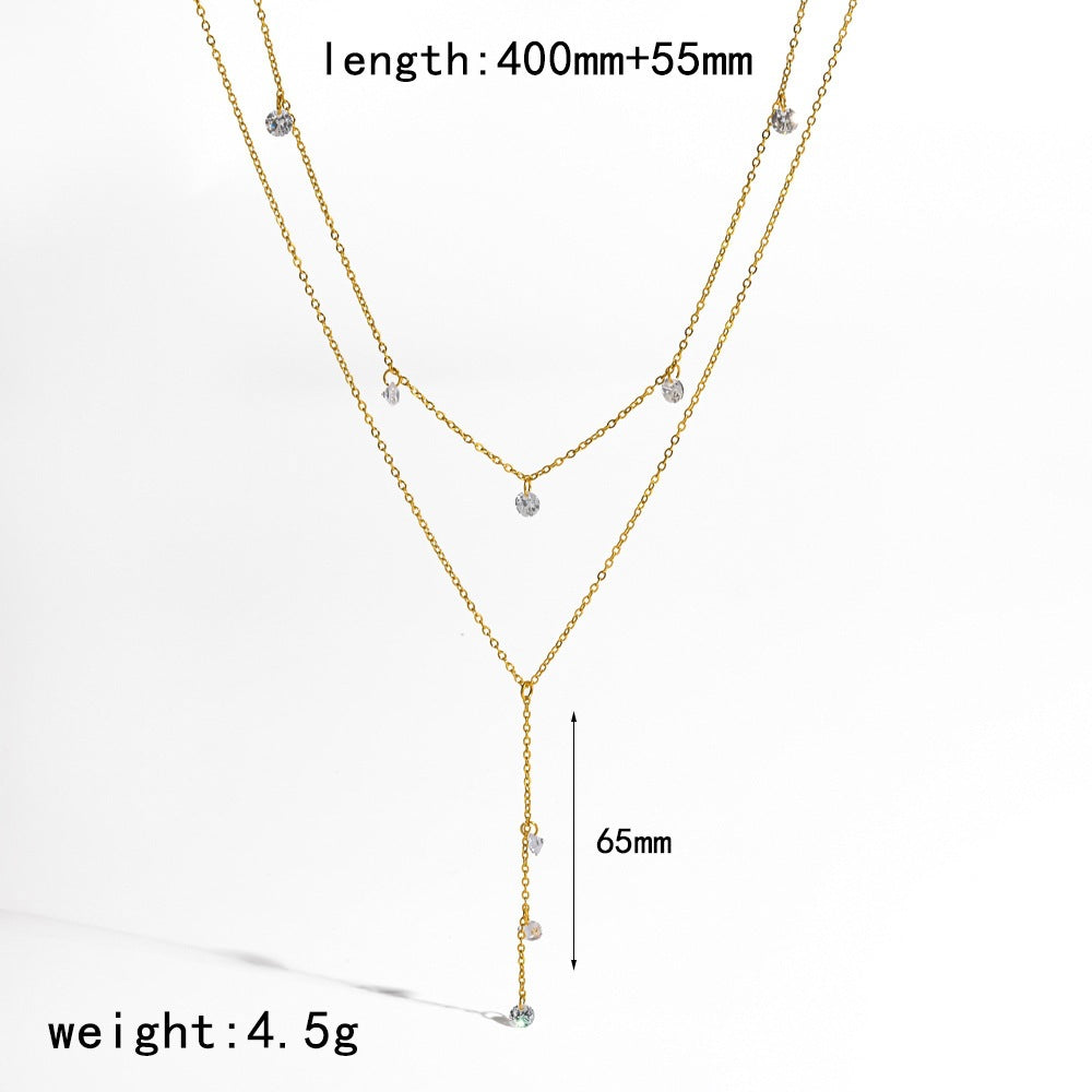 High-grade Stainless Steel Commute Style Y-shaped Necklace