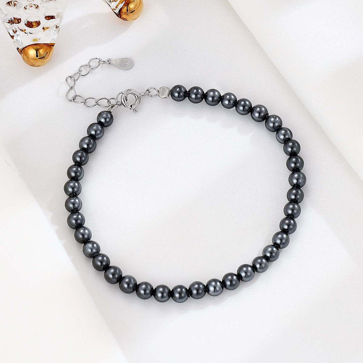 Women's Sier Gray Pearl Temperament Special Interest Light Luxury Bracelets