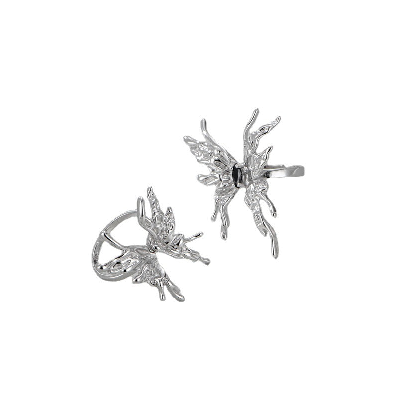 Liquid Biochemical Butterfly Sterling Sier Exquisite Rings