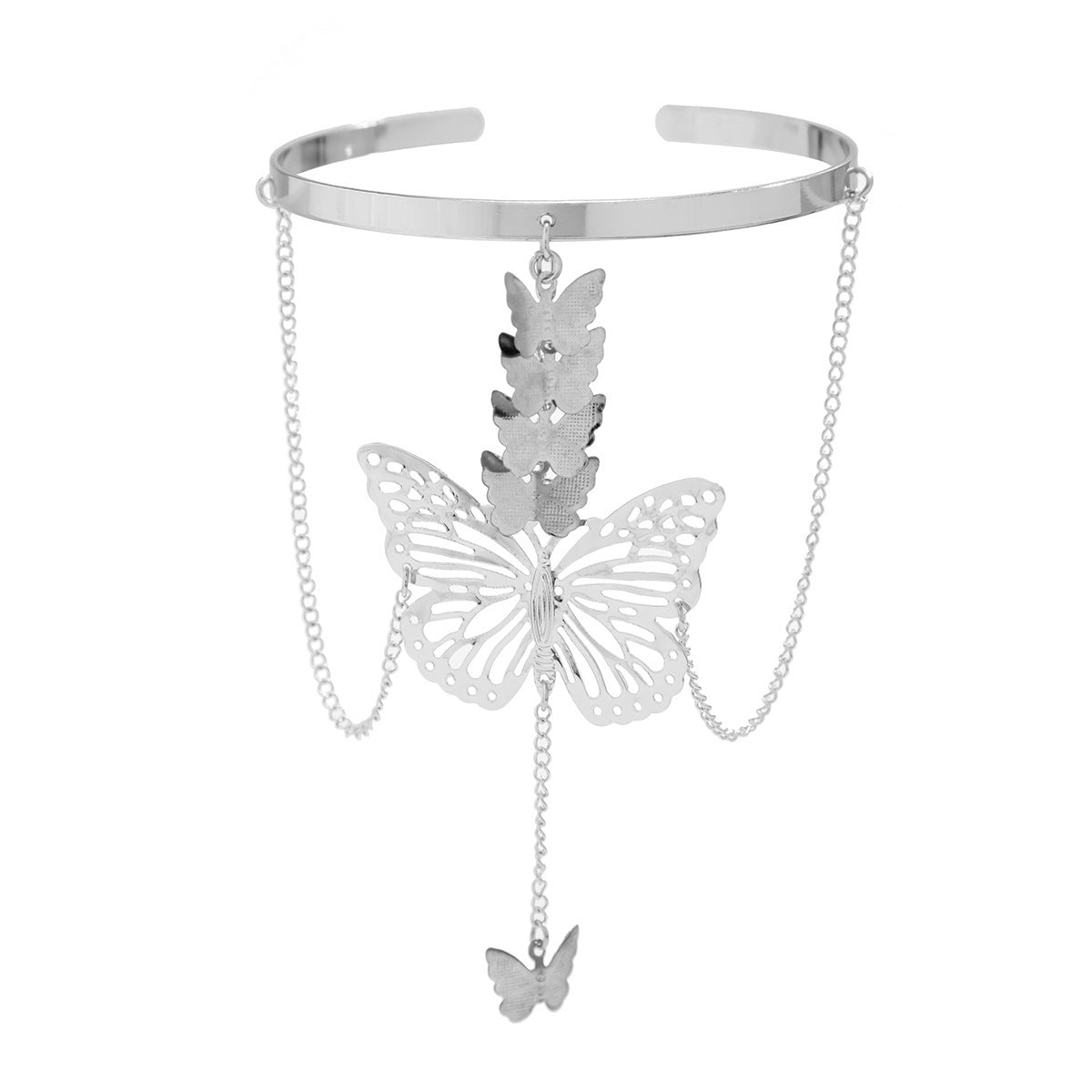 Hollow Butterfly Tassel Female Personality Metal Arm Bracelets